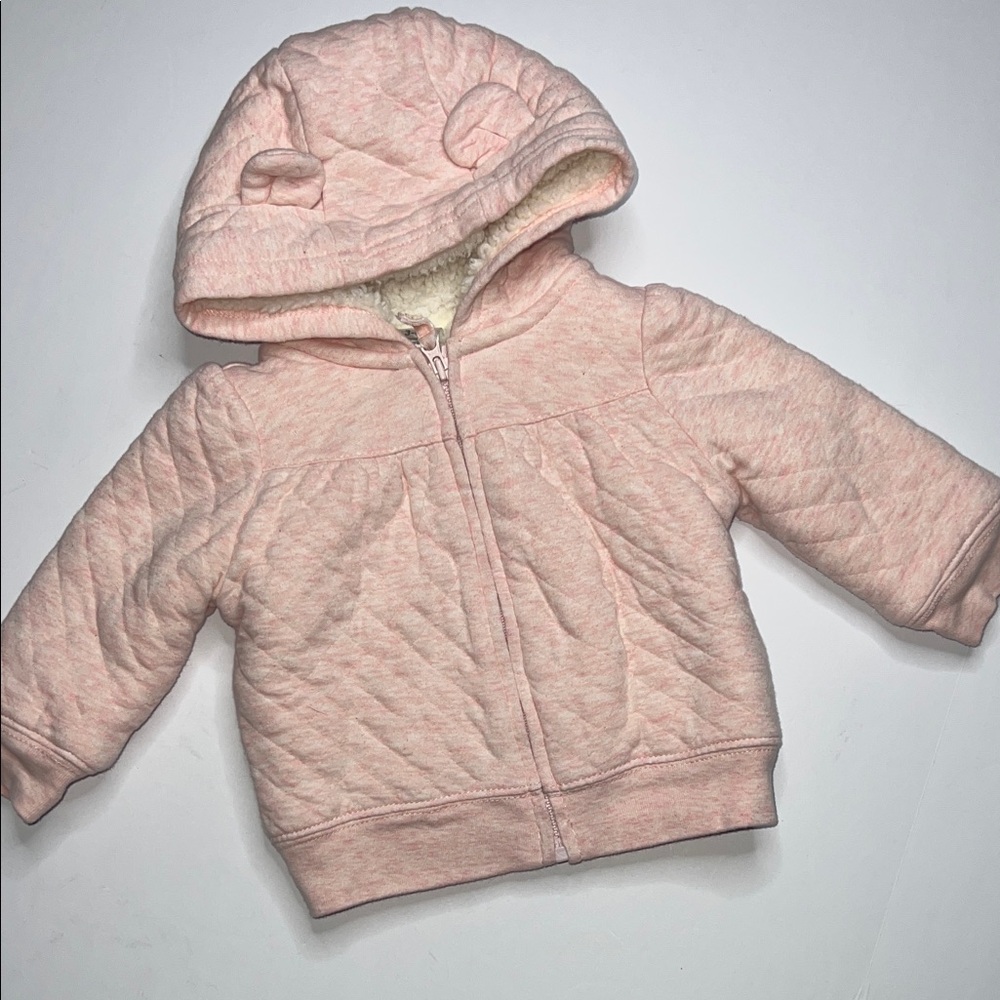 Simple Joy Quilted Sherpa Lined Jacket Girls size 3-6M